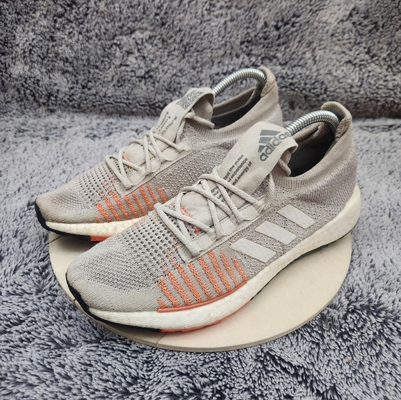 Adidas PulseBoost HD Womens Size 8 Orange White Athletic Running Shoes Sneakers - Picture 4 of 9